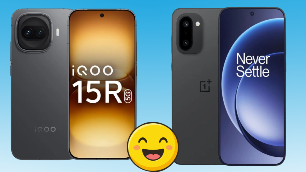 OnePlus 15R glass back premium design vs iQOO 15R polycarbonate lightweight build